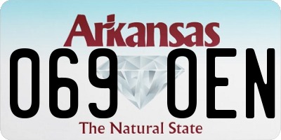 AR license plate 069OEN