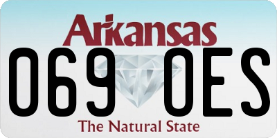 AR license plate 069OES