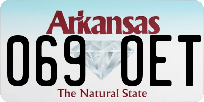 AR license plate 069OET