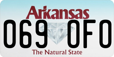 AR license plate 069OFO