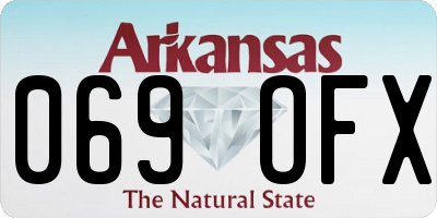 AR license plate 069OFX