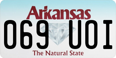 AR license plate 069UOI