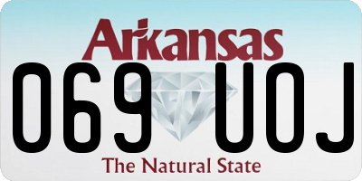 AR license plate 069UOJ