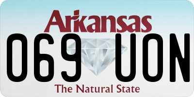 AR license plate 069UON