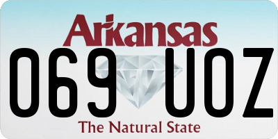 AR license plate 069UOZ