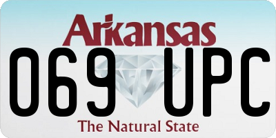 AR license plate 069UPC
