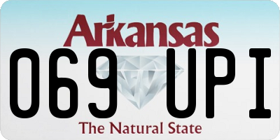AR license plate 069UPI