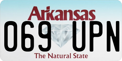 AR license plate 069UPN