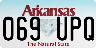 AR license plate 069UPQ