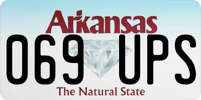 AR license plate 069UPS