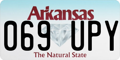 AR license plate 069UPY