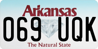 AR license plate 069UQK