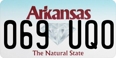 AR license plate 069UQO