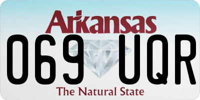 AR license plate 069UQR