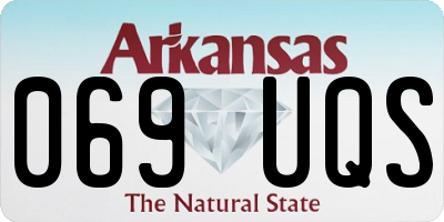 AR license plate 069UQS