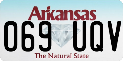 AR license plate 069UQV