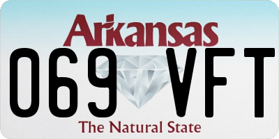 AR license plate 069VFT