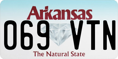 AR license plate 069VTN