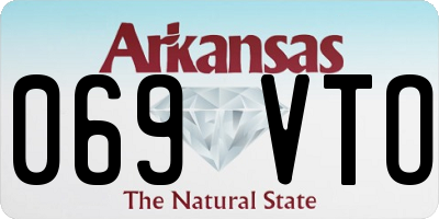 AR license plate 069VTO
