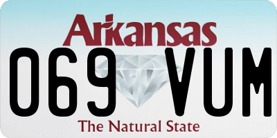 AR license plate 069VUM