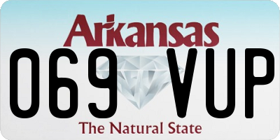 AR license plate 069VUP