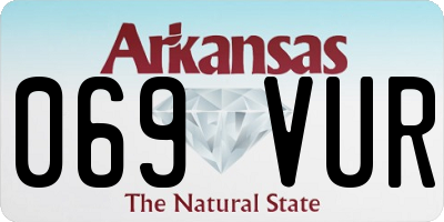 AR license plate 069VUR