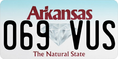 AR license plate 069VUS