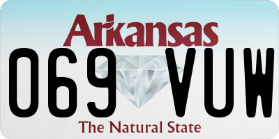 AR license plate 069VUW