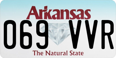 AR license plate 069VVR