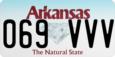 AR license plate 069VVV