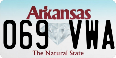 AR license plate 069VWA