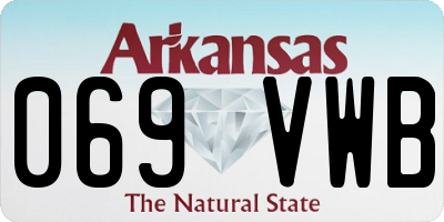 AR license plate 069VWB