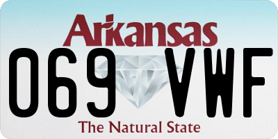 AR license plate 069VWF