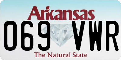 AR license plate 069VWR