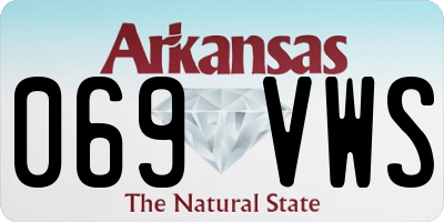 AR license plate 069VWS
