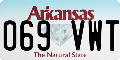 AR license plate 069VWT