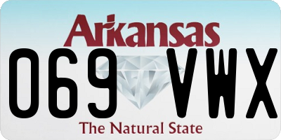 AR license plate 069VWX
