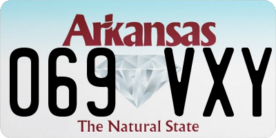 AR license plate 069VXY