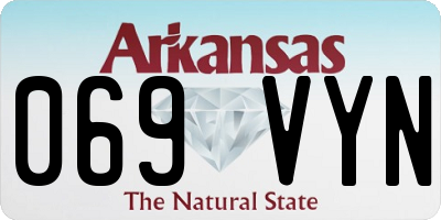 AR license plate 069VYN