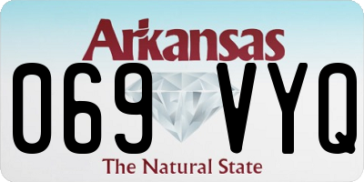 AR license plate 069VYQ