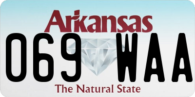 AR license plate 069WAA