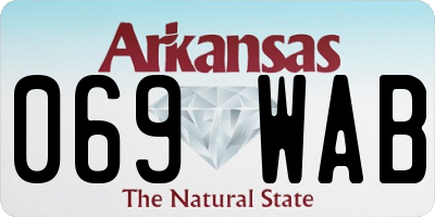 AR license plate 069WAB