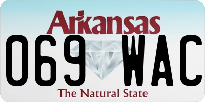AR license plate 069WAC