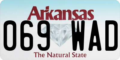 AR license plate 069WAD
