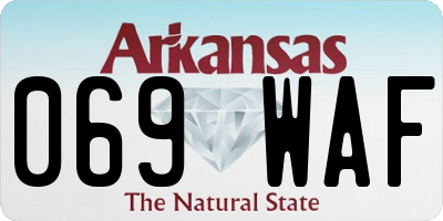 AR license plate 069WAF