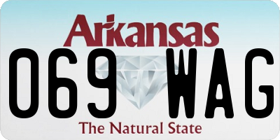 AR license plate 069WAG