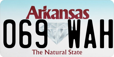 AR license plate 069WAH