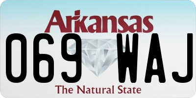 AR license plate 069WAJ