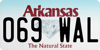 AR license plate 069WAL