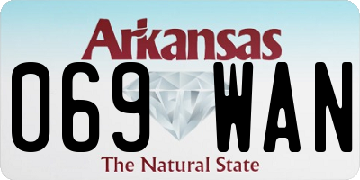 AR license plate 069WAN